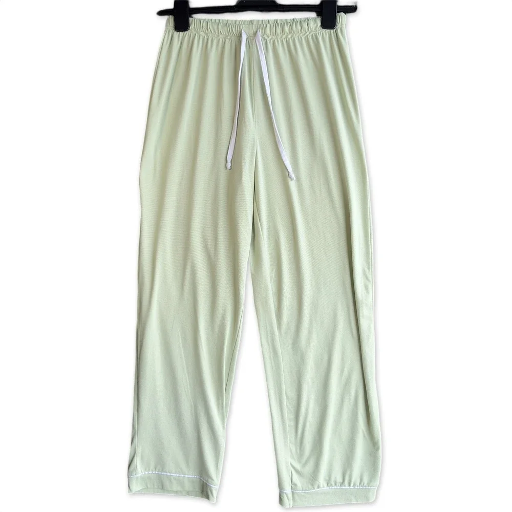 Born Pajama Pants Womens M Sage Green Sleepwear Drawstring Loungewear‎ Bottoms